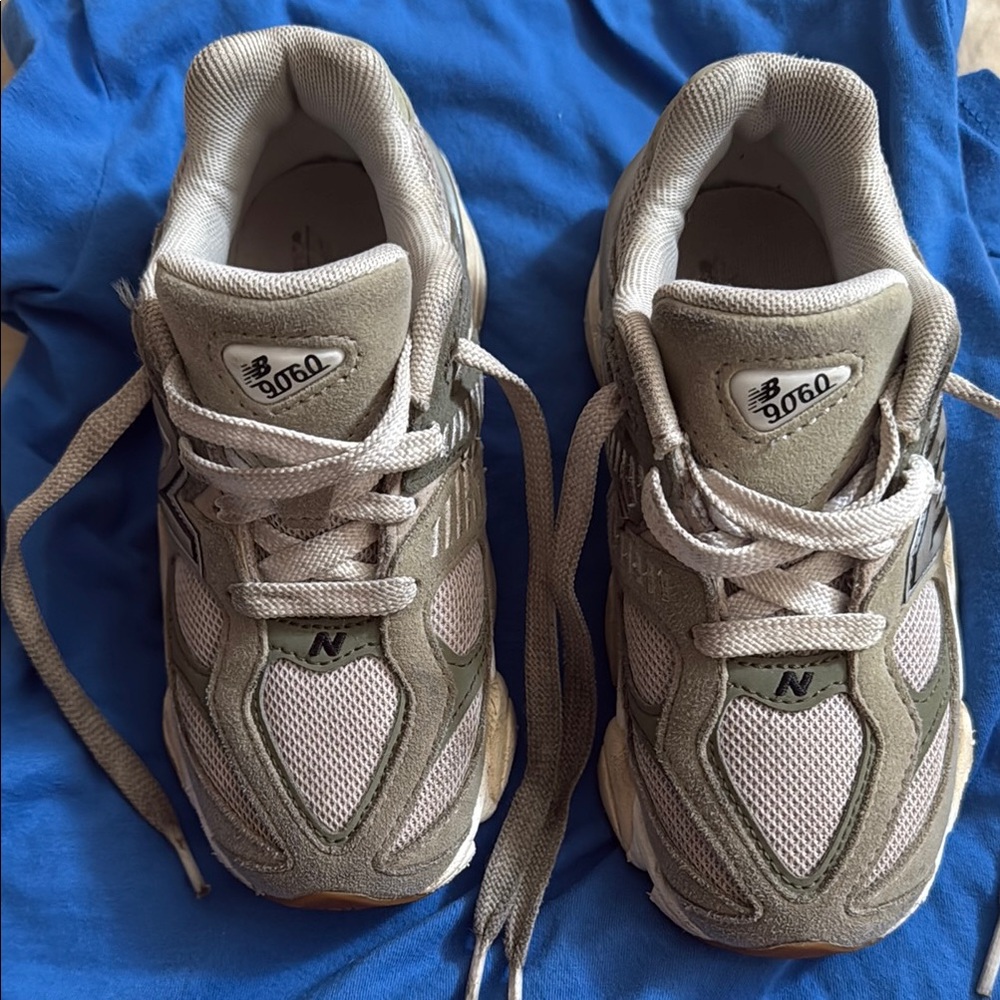 New Balance Kids' Tan and White Sneakers